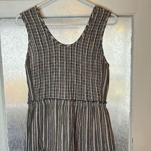 Caslon Women’s Gray/Purple Smock Style Tiered Tank Top Dress Size Small